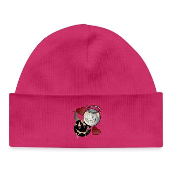 Angel and Devil Design - Baby Organic Beanie - white - Front