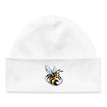 Guêpe dynamique en vol - Bonnet bébé bio - blanc - Devant