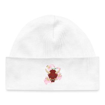 Oni x Pink Lilies - Baby Organic Mütze - Weiß - Vorne
