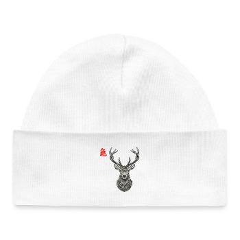 Deer Asian - Baby Organic Beanie - white - Front
