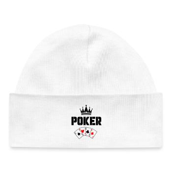 Poker Cards - Baby Organic Beanie - white - Front