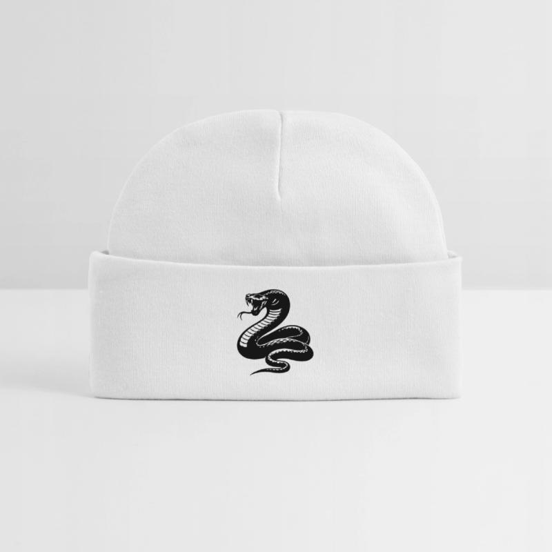 Snake Python Silhouette Baby Organic Beanie