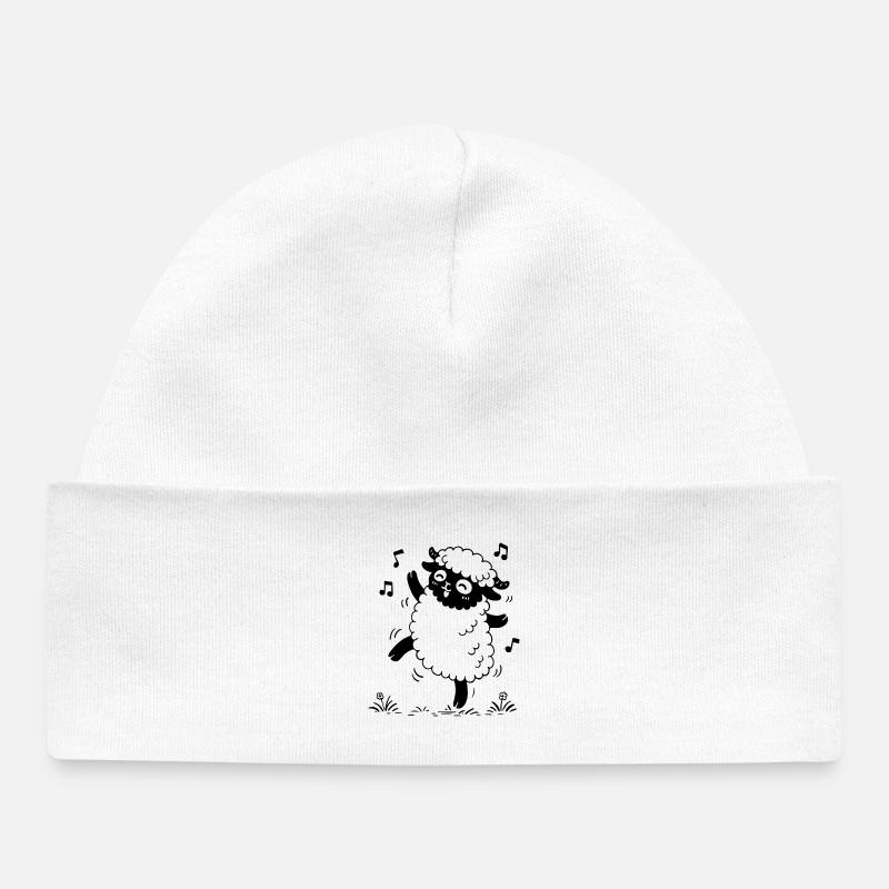 Mouton Danse - Bonnet bébé bio - blanc