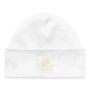 Pure Velo Gold Line Radfahrer - Baby Organic Mütze - Weiß - Vorne