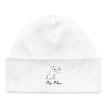 Maman chien - Bonnet bébé bio - blanc - Devant