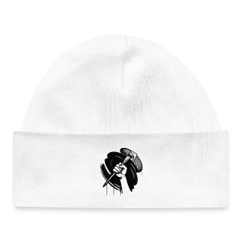 PAINT IT BLACK - black & white  - Bonnet bébé bio - blanc - Devant