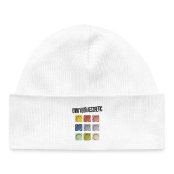 Own Your Aesthetic – Modern Statement - Baby Organic Beanie - white - Front