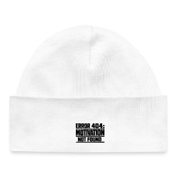 Erreur 404 Motivation non trouvée, idée de cadeau drôle - Bonnet bébé bio - blanc - Devant
