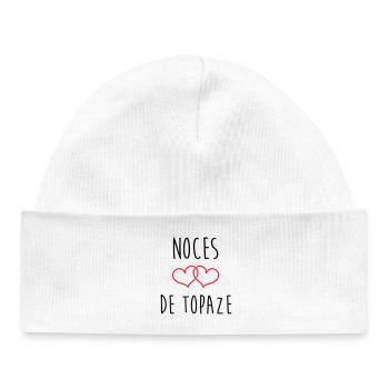 Topaz Wedding 44 Years of Marriage - Baby Organic Beanie - white - Front