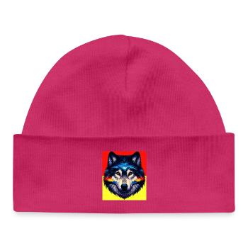 Wolf - Baby Organic Beanie - white - Front
