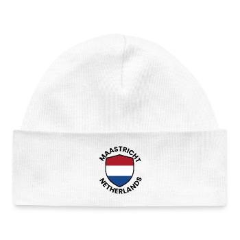 Maastricht Shield Netherlands Flag - Baby Organic Beanie - white - Front
