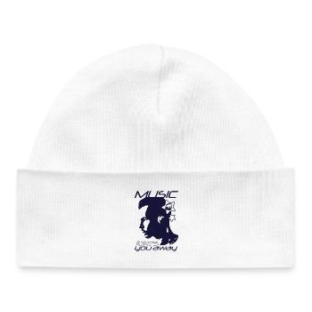 Musique qui t’emporte loin - Bonnet bébé bio - blanc - Devant