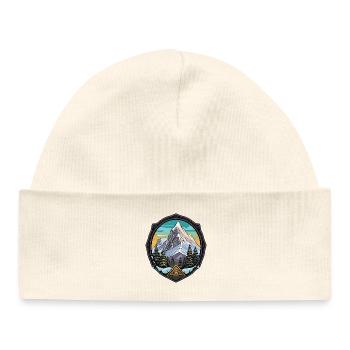 Alpine mountains - Baby Organic Beanie - white - Front