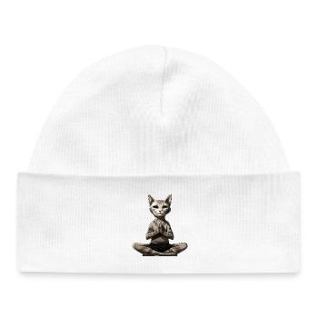 Yoga pour chat - Bonnet bébé bio - blanc - Devant