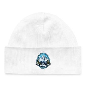 Montagnes Montagnes - Bonnet bébé bio - blanc - Devant