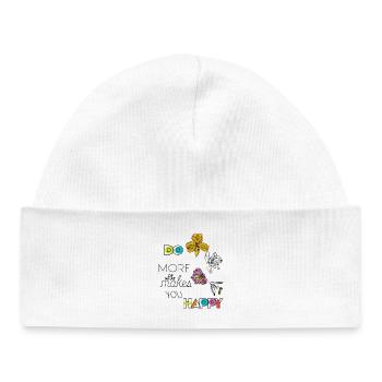 Be Happy - Baby Organic Beanie - white - Front