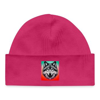 Wolf - Baby Organic Beanie - white - Front