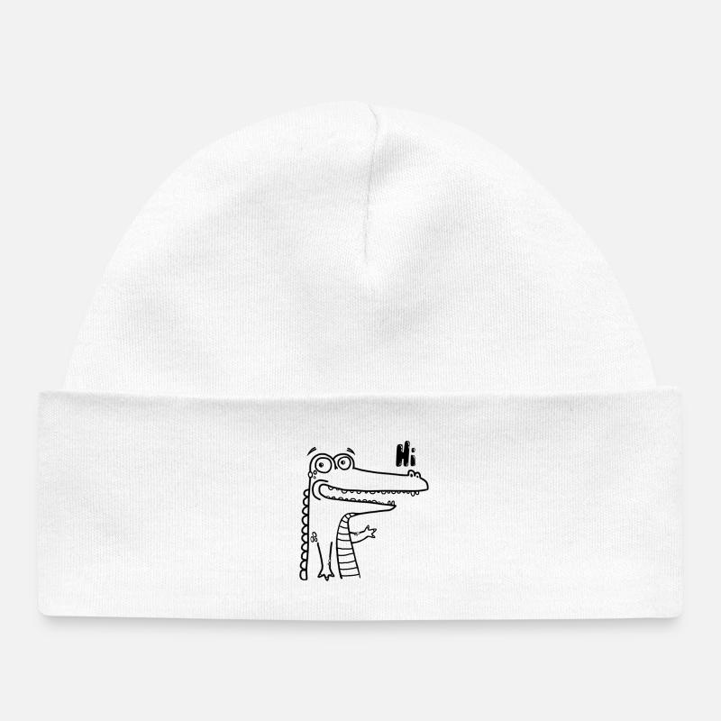 Bon Hi-Croco - Bonnet bébé bio - blanc