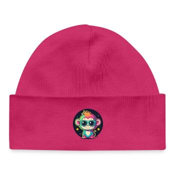 Neon Monkey Pop Glasses - Baby Organic Beanie - white - Front