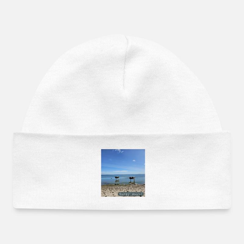 Vacay muuu - Bonnet bébé bio - blanc