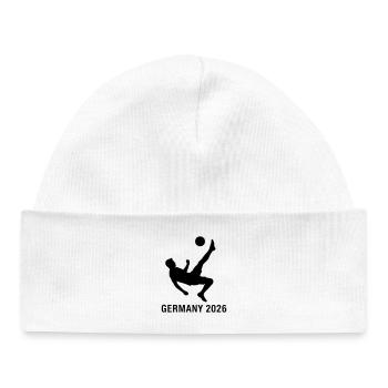 Germany 2026 Football Shot Fan - Baby Organic Beanie - white - Front