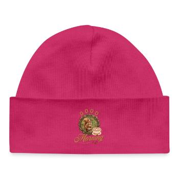 Morning coffee with squirrels - Baby Organic Beanie - white - Front