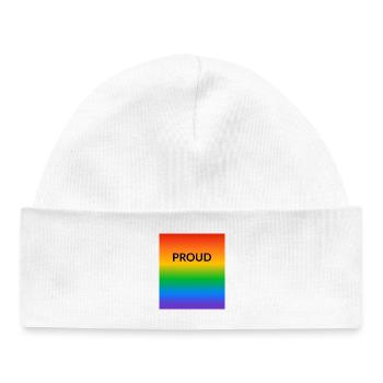 Fierté Arc-en-ciel LGBT - Bonnet bébé bio - blanc - Devant