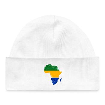 Gabon_Flagge_Afrika_used - Baby Organic Beanie - white - Front