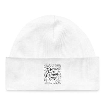 Rage : Déclaration pour les femmes féministes fortes - Bonnet bébé bio - blanc - Devant
