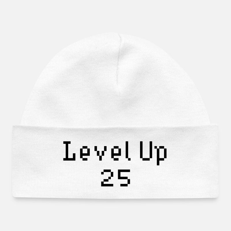 Level Up - 25e anniversaire - Bonnet bébé bio - blanc