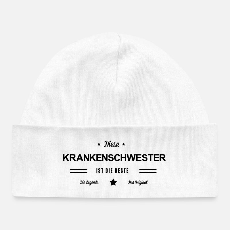 Beste Krankenschwester - Baby Organic Mütze - Weiß