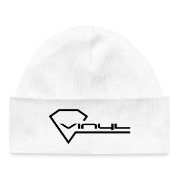 Vinyle - Bonnet bébé bio - blanc - Devant