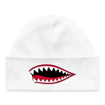 Carnivore mouth - Baby Organic Beanie - white - Front