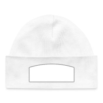 Writing field white | text field - Baby Organic Beanie - white - Front