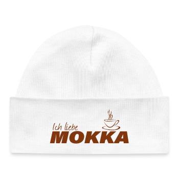 J’ADORE LE MOKA - Bonnet bébé bio - blanc - Devant