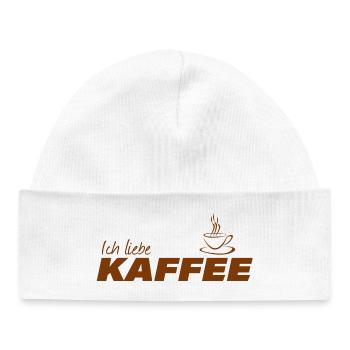 I love coffee - Baby Organic Beanie - white - Front