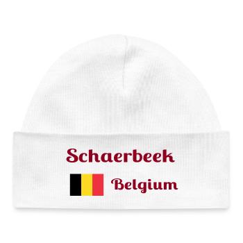 Schaerbeek Belgien - Stilvolle Drucke - Baby Organic Mütze - Weiß - Vorne