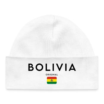 Bolivian pride, minimalist sleek design - Baby Organic Beanie - white - Front
