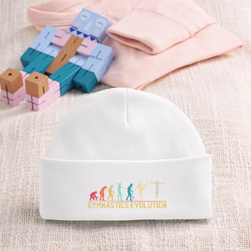 Gymnastics Evolution Graphic Tee Baby Organic Beanie