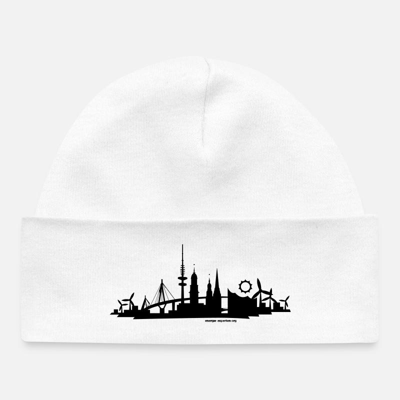 Ligne d’horizon « Hambourg » - Bonnet bébé bio - blanc