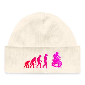Conception motocross Power Motocross - Bonnet bébé bio - blanc - Devant