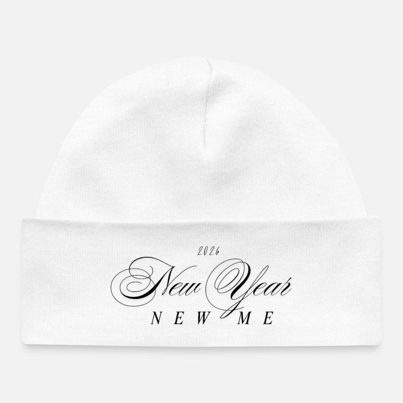 Nouvel An Nouveau moi - Bonnet bébé bio - blanc