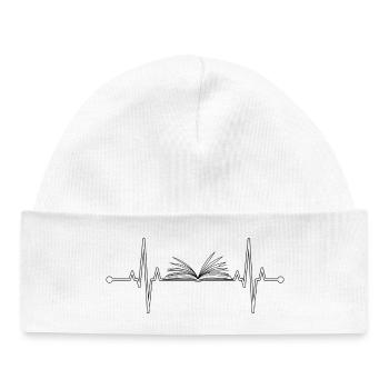 Heartbeat Book Reader - Book Heartbeat - Baby Organic Beanie - white - Front