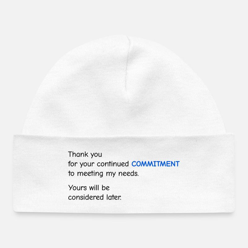 Évaluation de la performance du bébé - Engagement - Bonnet bébé bio - blanc