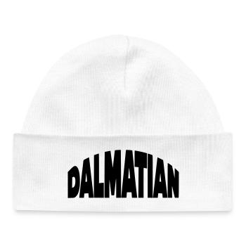 Dalmatiner, Dalmatian Schriftzug - Baby Organic Mütze - Weiß - Vorne