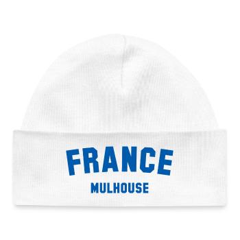 Mulhouse, France, France - Bonnet bébé bio - blanc - Devant