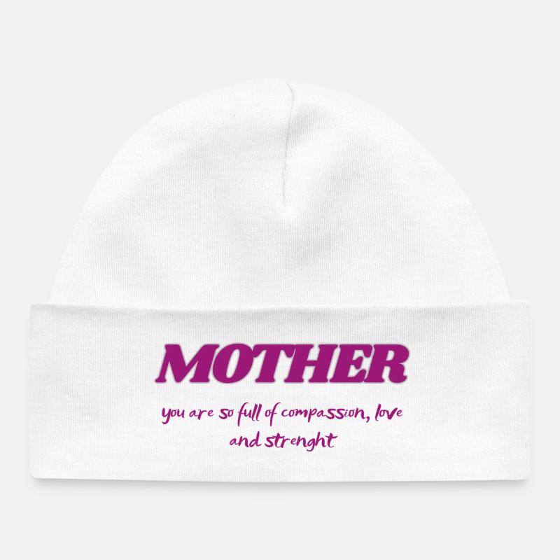 Sûra design L’amour de maman - Bonnet bébé bio - blanc