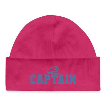 Captain Boating Sailor Sailing Nautical Boat - Baby Organic Beanie - white - Front
