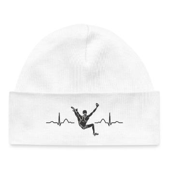 Boulderer heartbeat Bouldering Bouldering - Baby Organic Beanie - white - Front