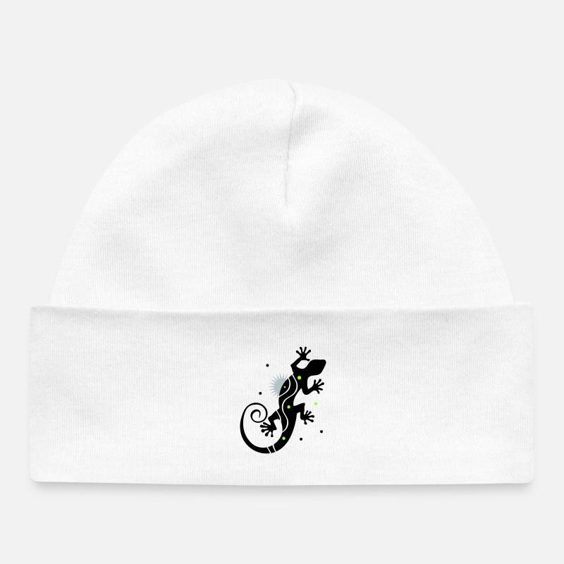 gecko - Bonnet bébé bio - blanc